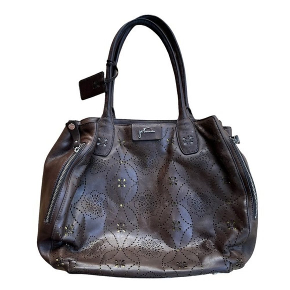 Petunia Pickle Bottom Handbags Leather Brown Sepia Transatlantic Tote Purse
